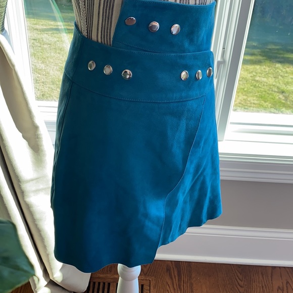 NWT MAJE JOSEPH Suede Leather Wrap Skirt - Picture 4 of 8